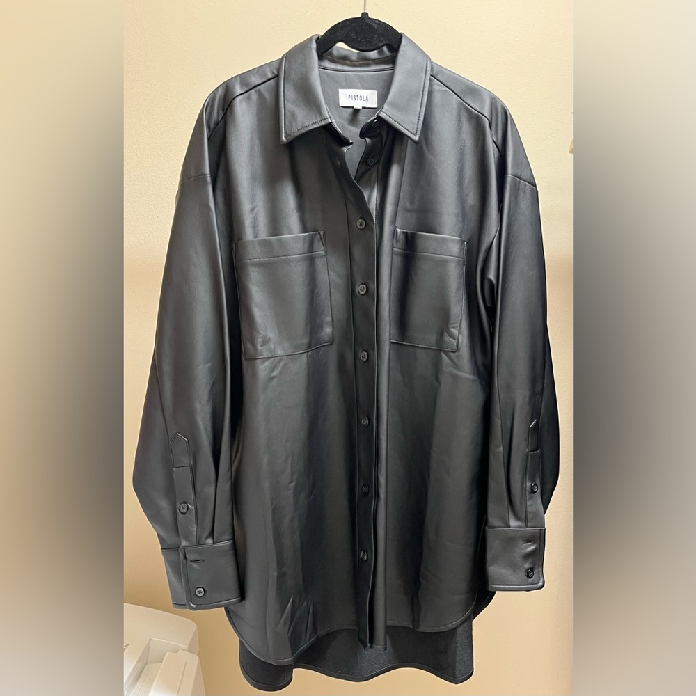 Pistola Vegan Leather Shirt